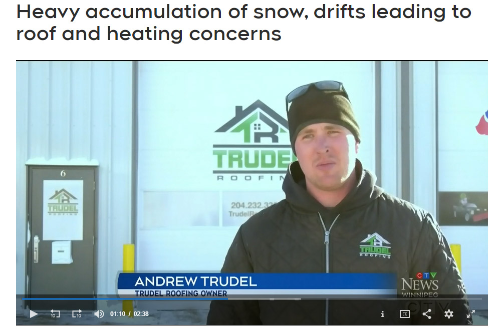 Andrew Trudel on CTV snow removal from rooftops