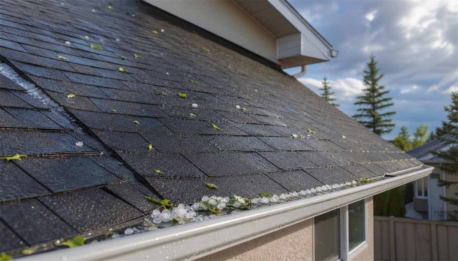 Hail damage roof repair in Winnipeg — Trudel Roofing