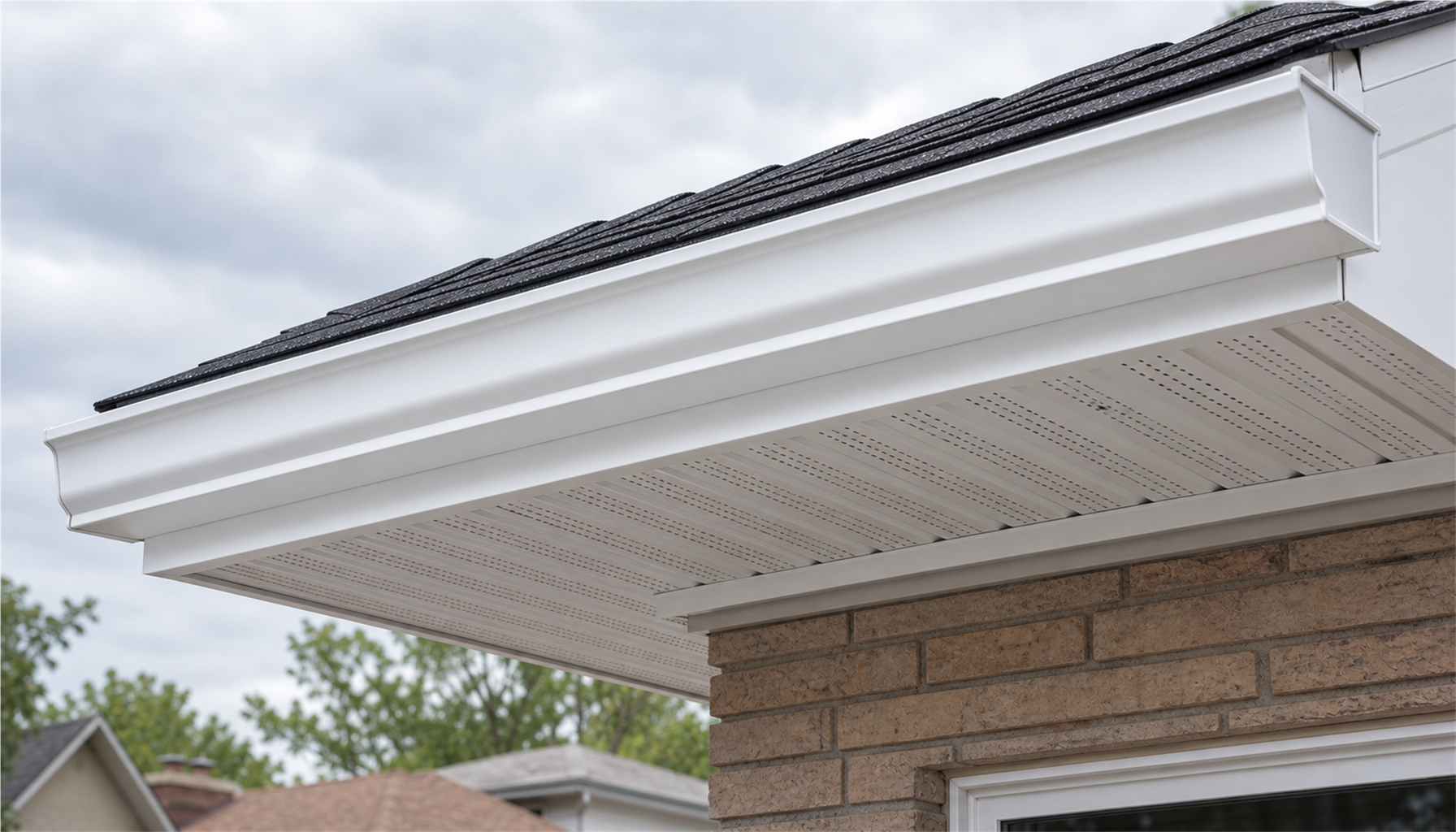 Soffit and fascia installation in Winnipeg by Trudel Roofing
